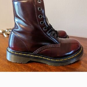 Dr. Martens Cherry Red Heeled Boots